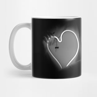 Heart t-shirt, love heart tee, Mug